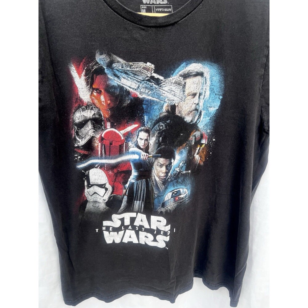 Star Wars The Last Jedi T Shirt Mens M Fifth Sun Rey Luke Finn Kylo Ren 2017